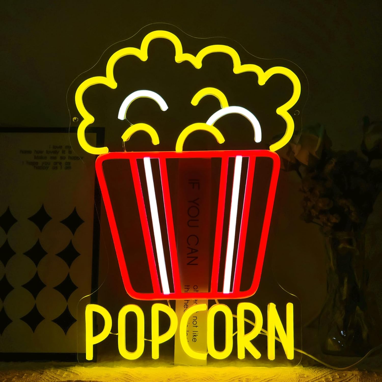 Snacks Food Video - Dimbare LED neonverlichting voor popcorn, geschikt