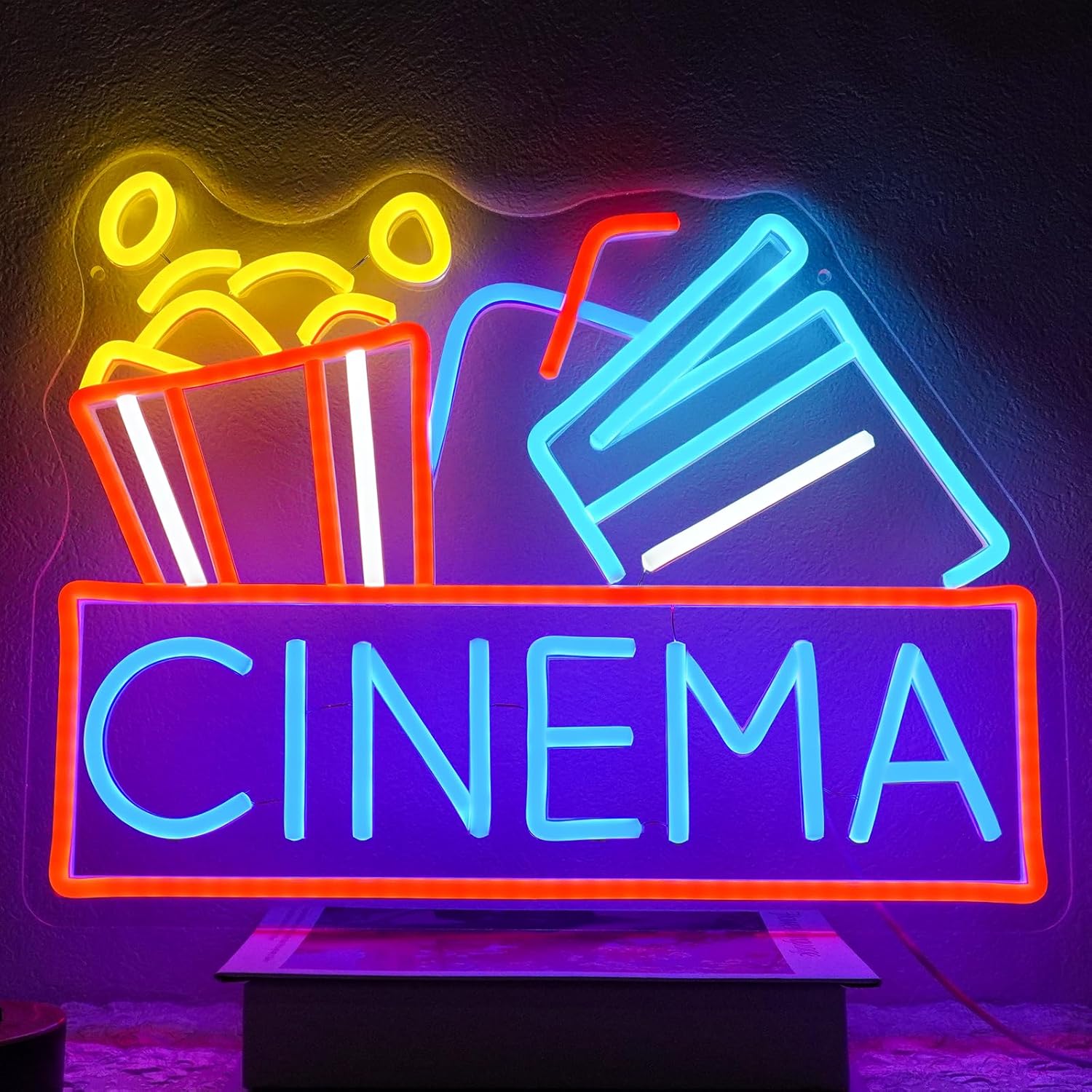 Snacks Food Video - Dimbare LED neonverlichting voor popcorn, geschikt
