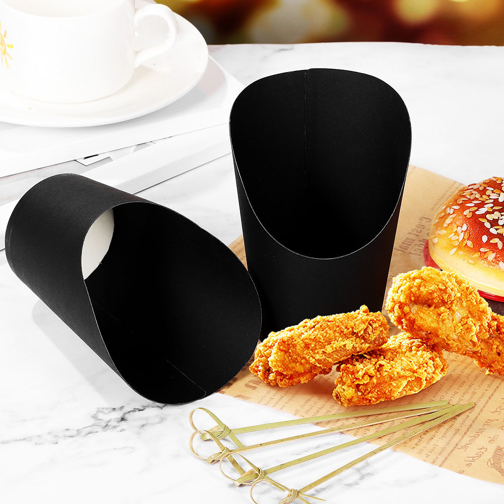 Food Snacks For Party - 50 stuks frietbakjes, papieren wegwerp snackbakjes,