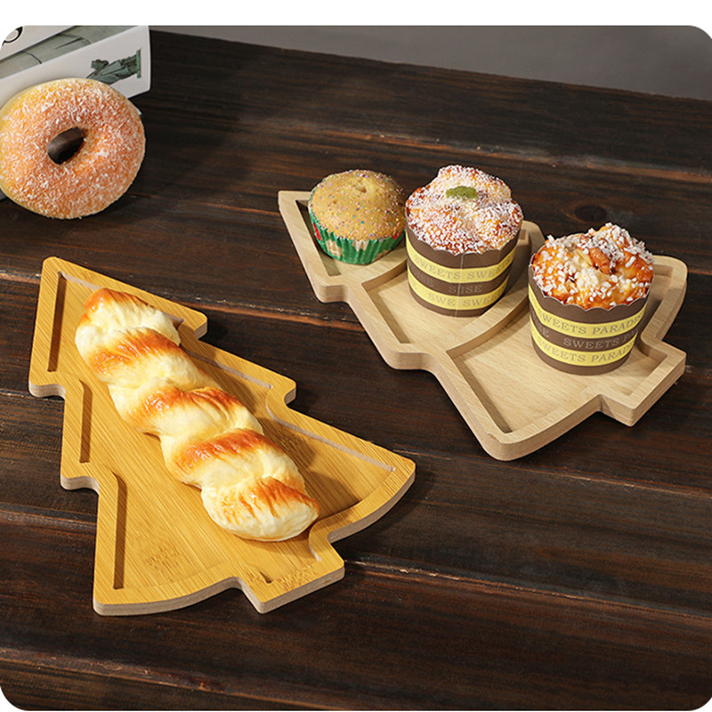 Kerstbord Houten dienblad Kers - Xmas Food Snacks recensie en prijs