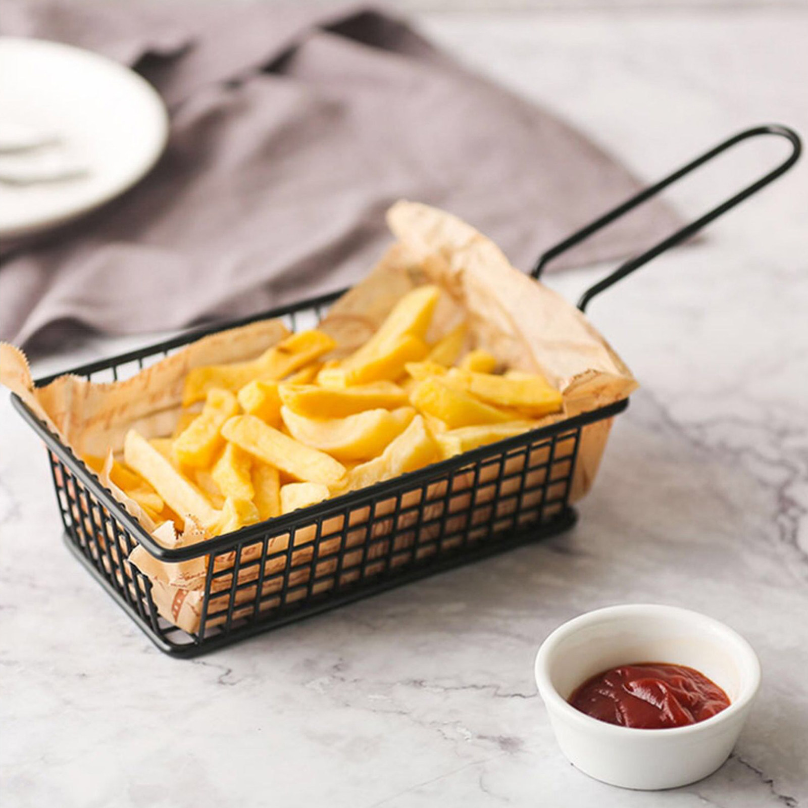Opbergmand voor gefrituurd voe - Food Snacks High In Iron recensie en prijs
