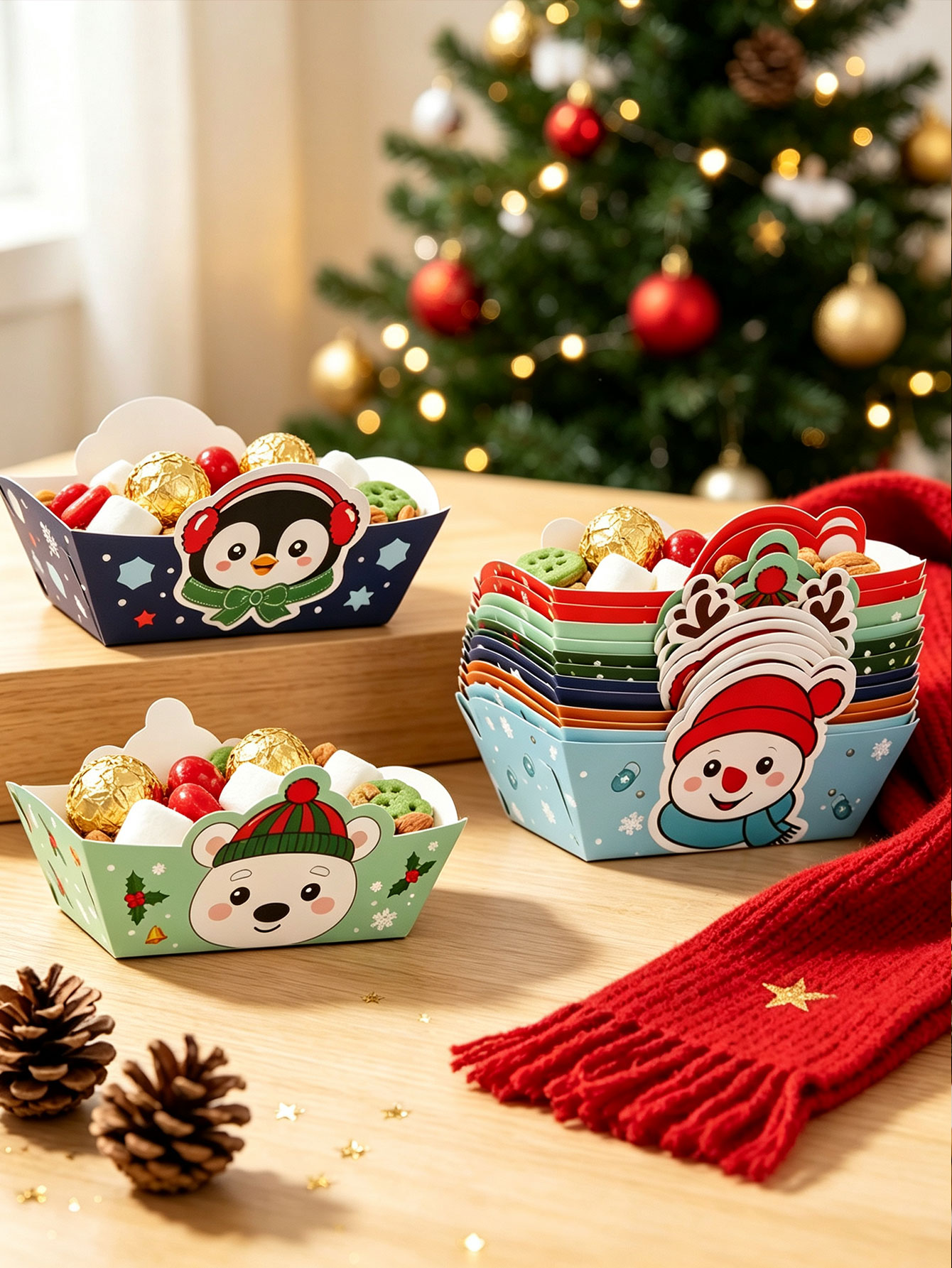 12 stuks/kerst cartoonfiguren  - Xmas Food Snacks recensie en prijs