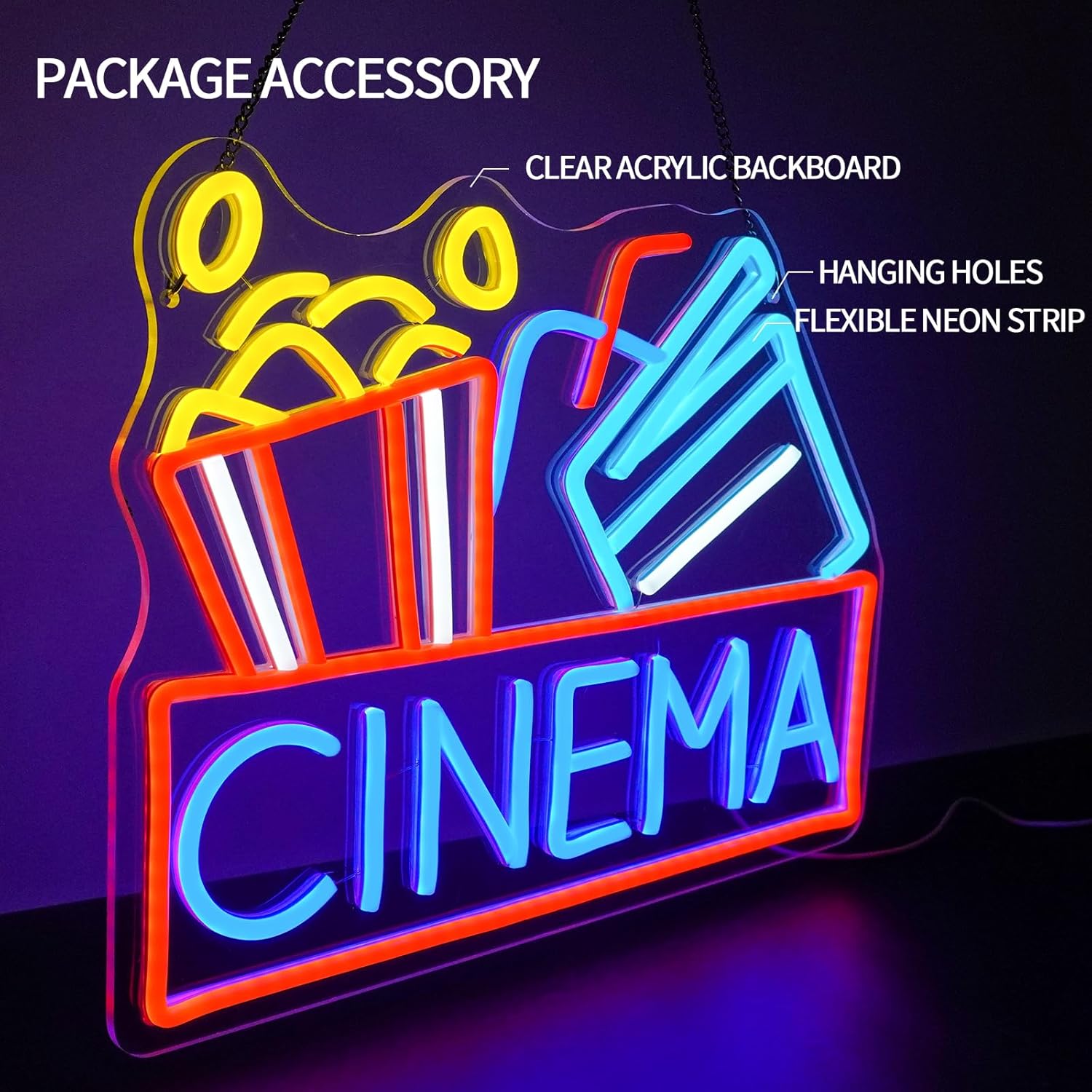 Dimbare LED neonverlichting vo - Snacks Food Video recensie en prijs